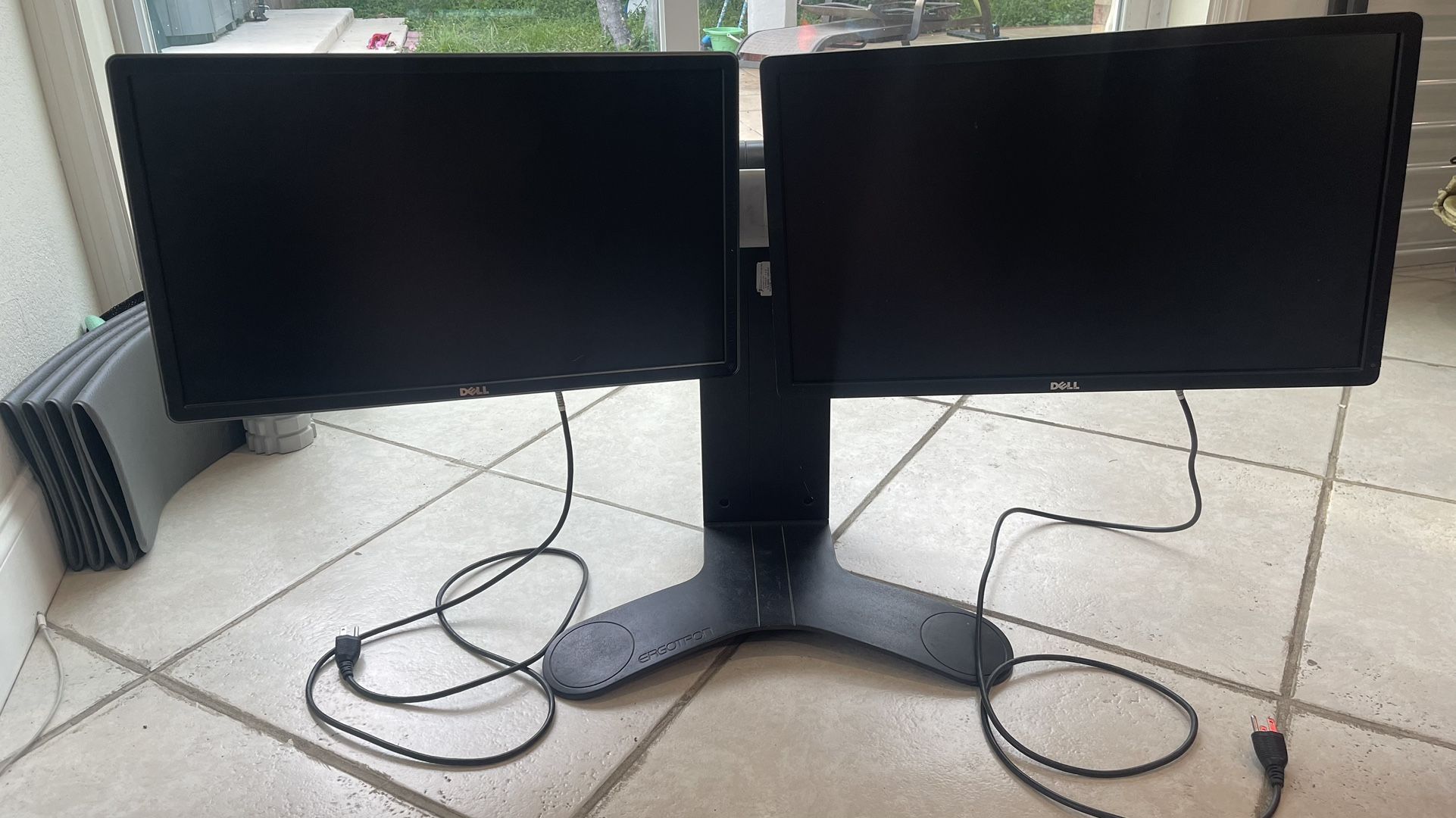 For Sale: 2 Dell Monitors + Ergotron Dual Stand
