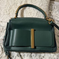 Charles & Keith Dark Green Handbag . NEW