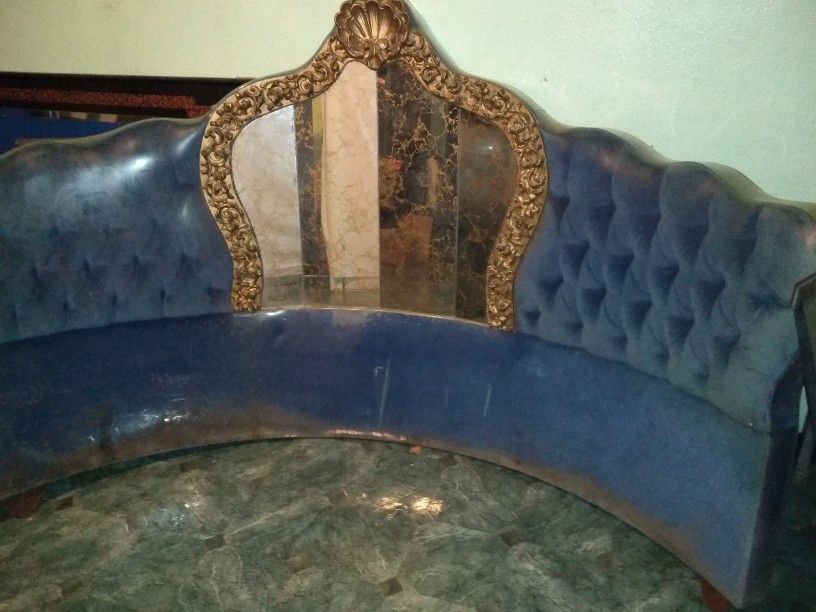 california king round headboard with mirror