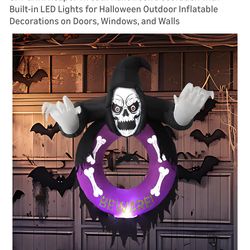Halloween inflatable wreath