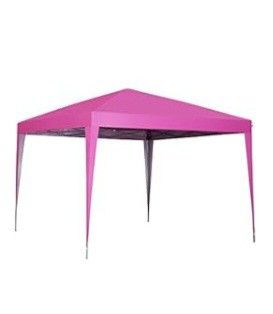 Pink 10 x 10 ft Pop-Up Canopy Tent Gazebo for Beach Tailgating Party