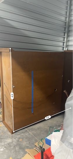 Vintage wooden display cabinet