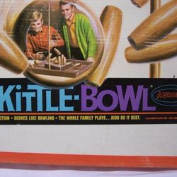 Vintage Original Skittle Bowl by Aurora 1969 Ten Pin Action Bowling Game w/Box