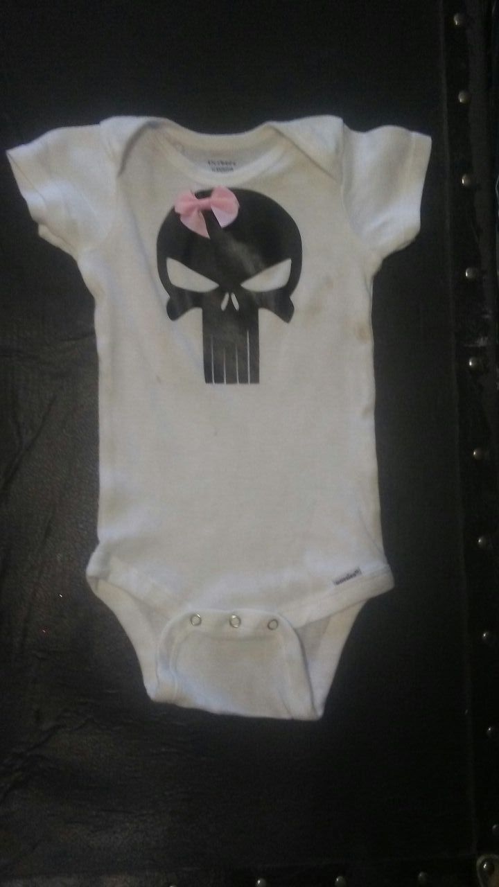 12 month punisher onesie