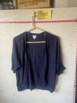 A New Day Women's Navy Blue Open Cardigan Size Large NWOT