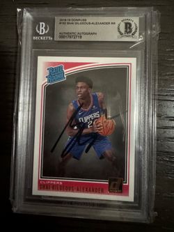 2018-19 Donruss Shai Gilgeous Alexander RC In-person Auto BGS Authenticated