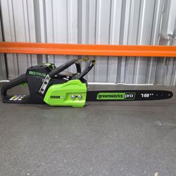 Greenworks 80V 18 in Cordless Electric Chainsaw (No Chain)