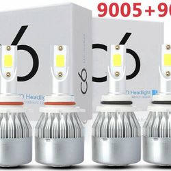 9005 and 9006 LED Bulbs Set 6000k Super Bright White