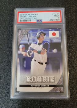 PSA 9 Rc Shohei Ohtani 2018 Leaf Exclusive Flag Rookie Dodgers 💙