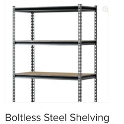 Metal Shelves With Boards
