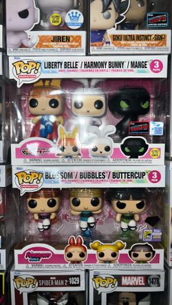 Power Puff Girls 3-Pack Funko Pop Con Sticker