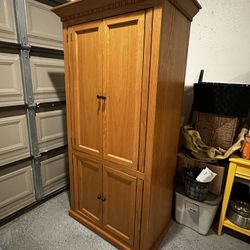Solid Maple Wood Armoire/ Wardrobe 