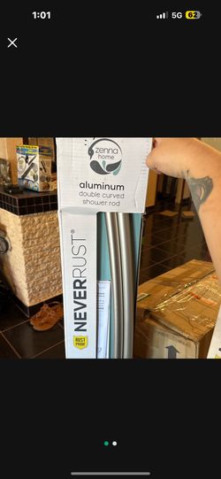 Zenna Home Aluminum Double Shower Curtain Rod