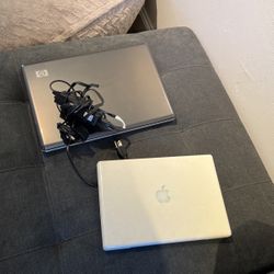 Old School Hp  And Apple Lap Top 