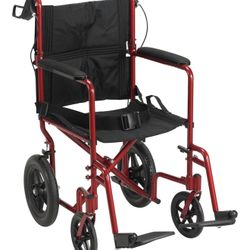 Drive Medical Lightweight Expedition Folding Transport Wheelchair 