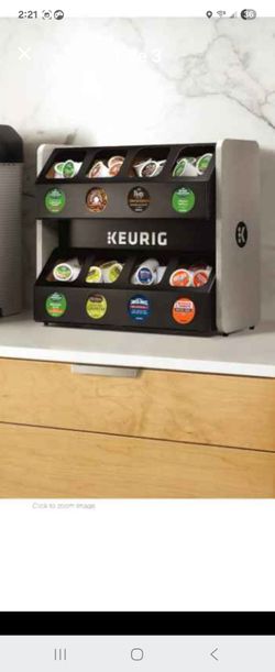 Premium 8-compartment display rack for Keurig pods.up to 160 capsules