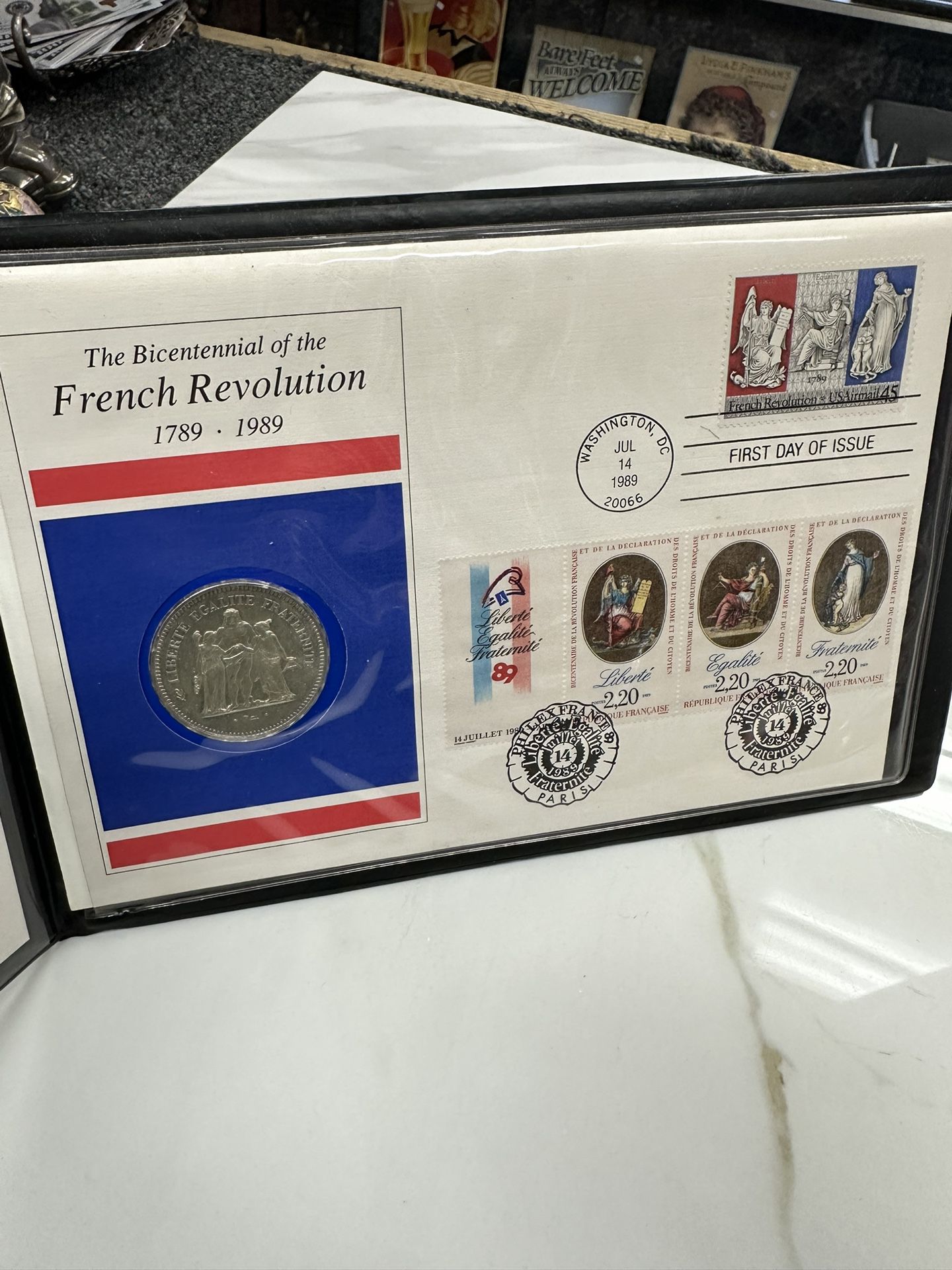 1(contact info removed) French Revolution Bicentennial Coin First Day Cover With Authenticity 