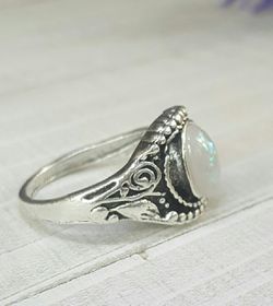 (LOCAL) Colorful Faux Opal Bohemian Finger Ring, Size 6