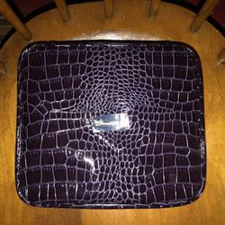Brand New Senegence Purple And Black Faux Alligator Make Up Back