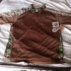 Brown, Camo Polo Hunting Shirt