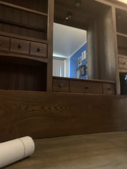 Solid Wood Bedroom Furniture Mirror and Lighted Headboard