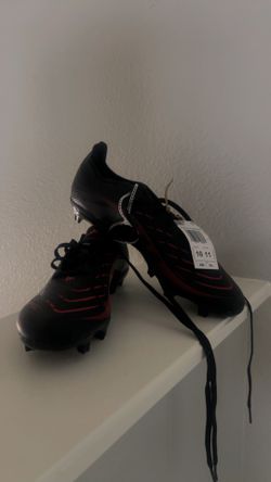 Adidas Predator League FG  Cleats Stealth Victory Core Black Red Size M10 W11