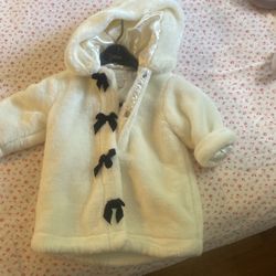 Children’s Place Kids Fur Coat White New