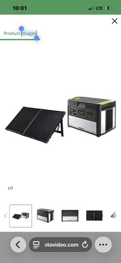 Goal zero yeti 1400 comes with 2 solar panels
