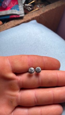 925 Sterling moissanite earrings
