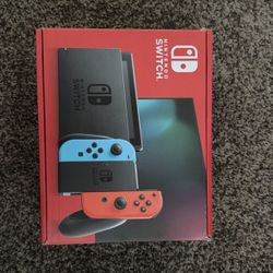 Nintendo Switch With neon Joy Cons