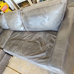 Authentic  leather couch .