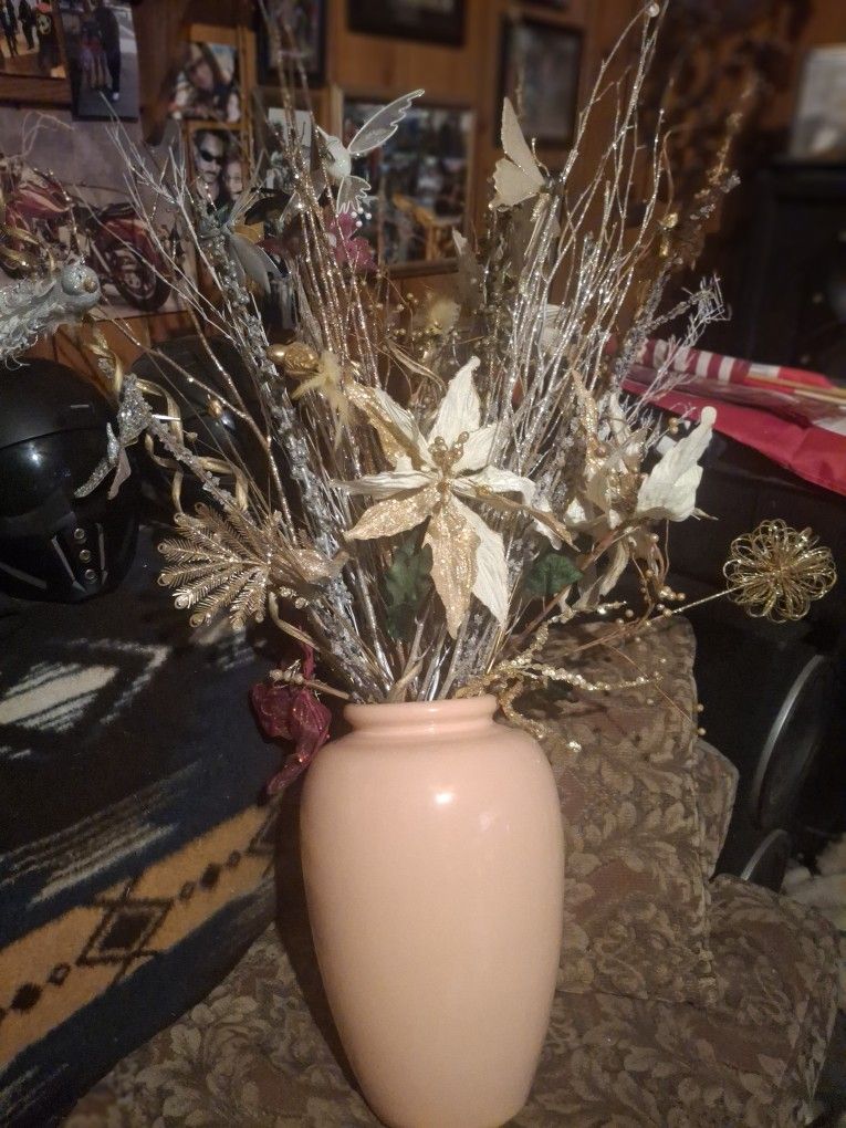4ft Tall Flowering Vase With Butterflies,sparkles, and Lil Birds