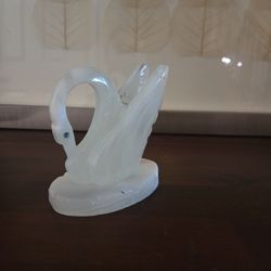 Vintage Alabaster Swan Figurine – $10
