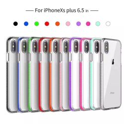 Hot sale TPE TPU and Silicon phone case double color clear transparent shockproof mobile cover for iPhone X, XS, XR and Xmas