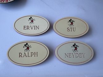 Disneyland Employee Name Badges, Tags,  From The 90s