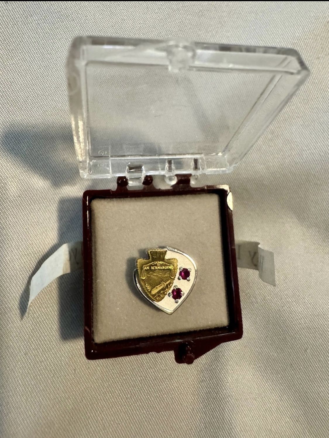 San Bernardino County 10k Award Pin 10yr Anniversary
