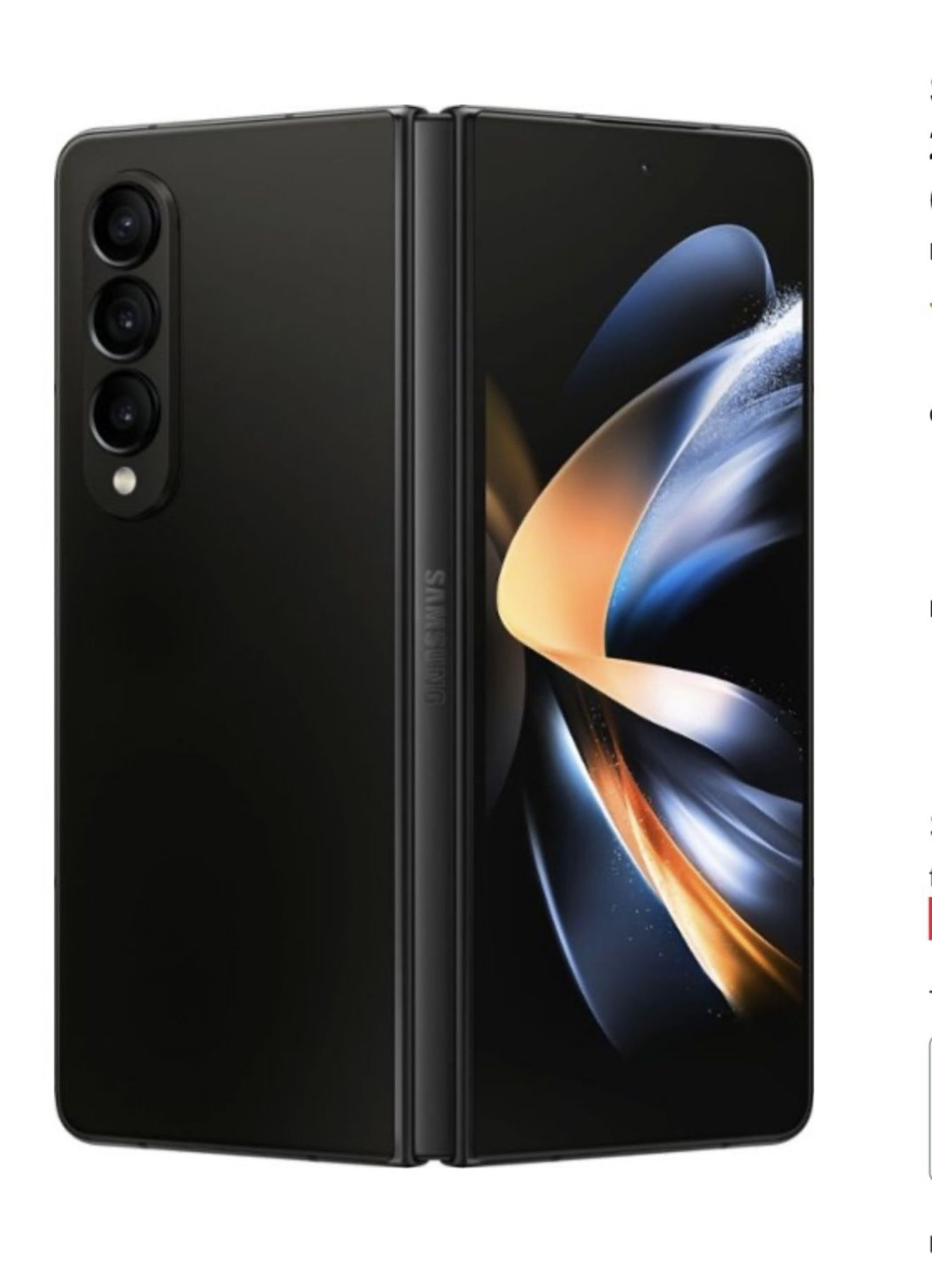 Samsung Fold 4 -5G -256GB- UNLOCKED-FLAWLESS- Phantom Black