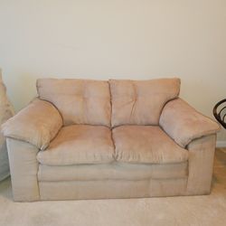 Beige Microfiber Sofa