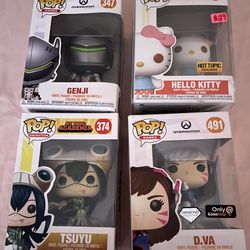 ₊˚⊹♡ funko pop figurines ($13 each)