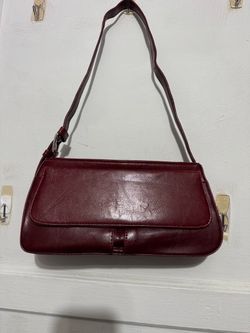 Burgundy Leather Shoulder Bag