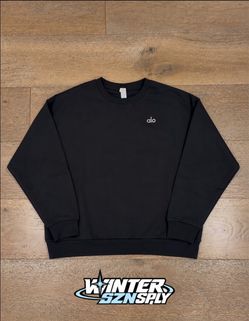 Alo Yoga Black Crewneck Sweatshirt