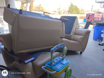 Leather Sectional $50. Read Description