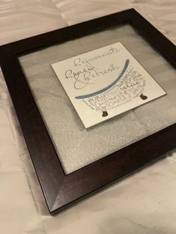 Framed Bathroom Word Art Print