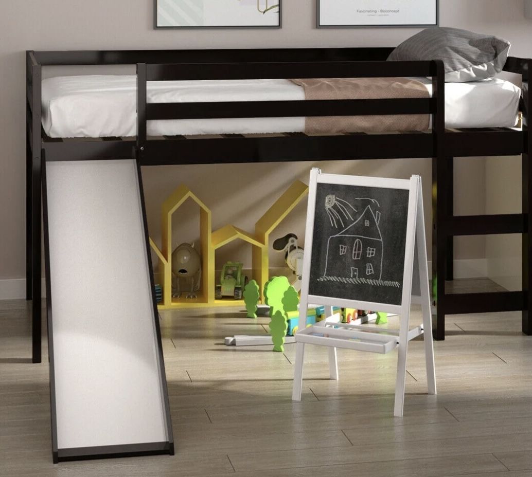 Bunk With Slide And Waterproof Mattress