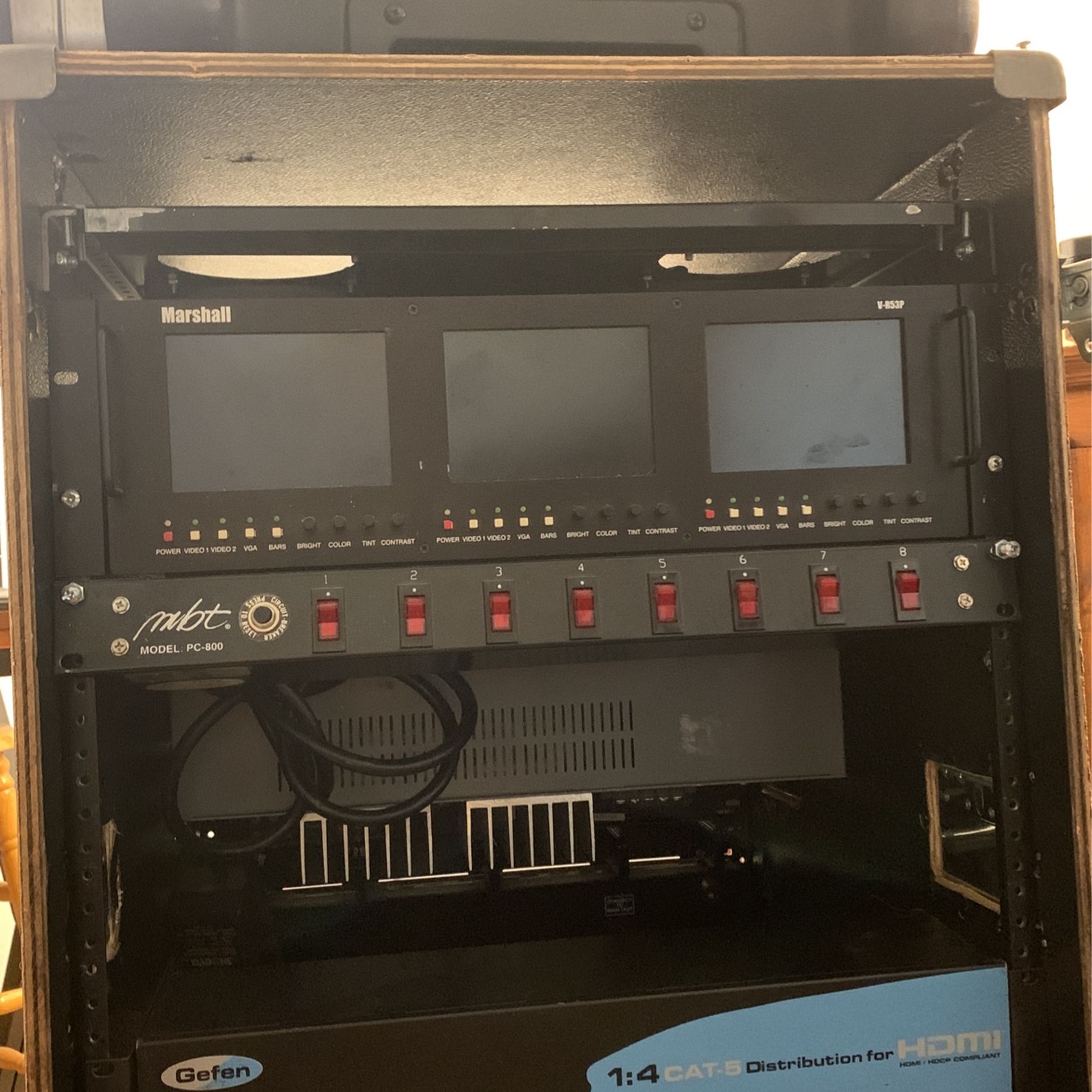 19” Rack Mount 3 5” LCD Video Monitors By Marshall Non-SDI