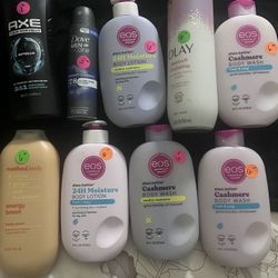 BODY WASHES, MAKEUP, LOTIONS, SKIN CARE