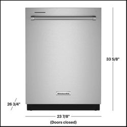 Kitchenaid 24” Stainless Steel Built In Dishwasher Top Control KDTE204KPS see pocs and desc 60% off!
