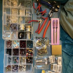Jewelry Making Supplies Lot – Tools, Beads & Findings