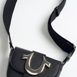 NEW True Religion Black Mini Horseshoe Bag With Tags!