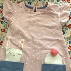 Cat And Jack Pink Polka Dot Easter Dress Size 2T
